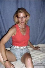 Skinny blonde GF has a sexy camel toe